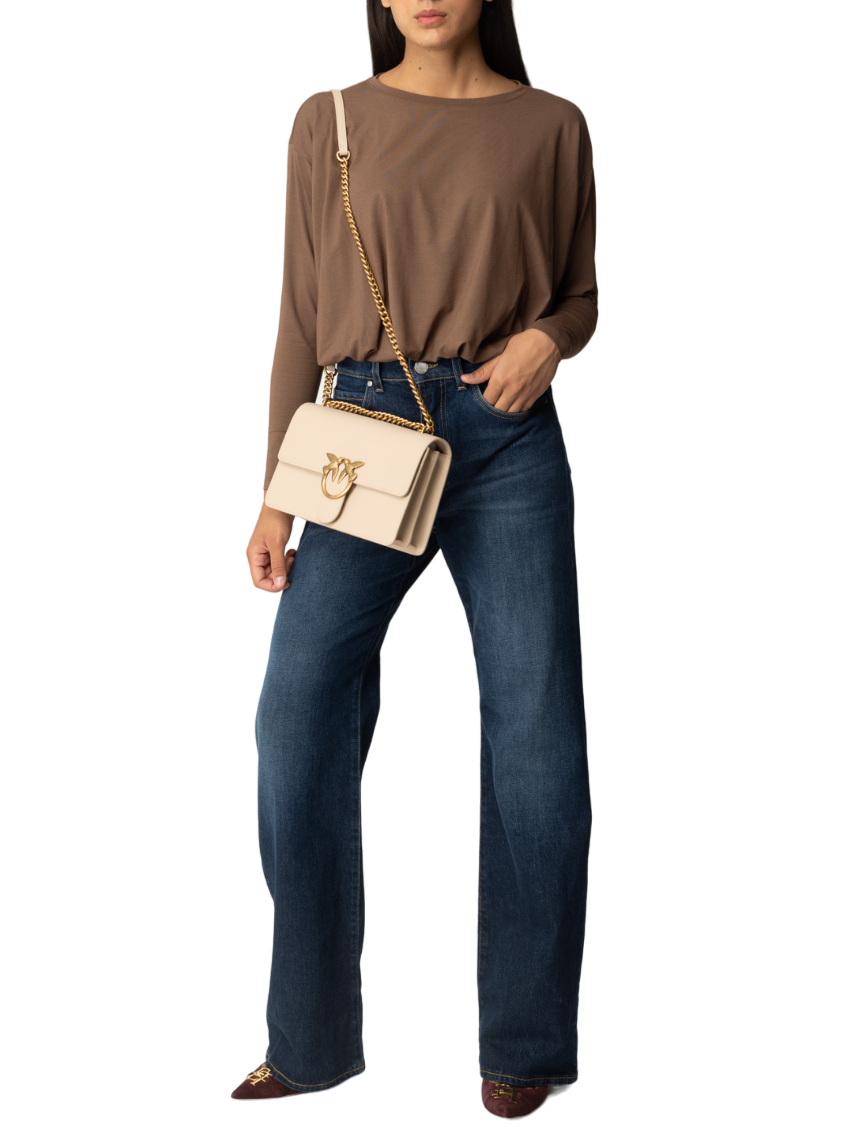 Pinko jeans Wanda gamba larga lavaggio blu scuro 101733-A22J PJF PINKO 