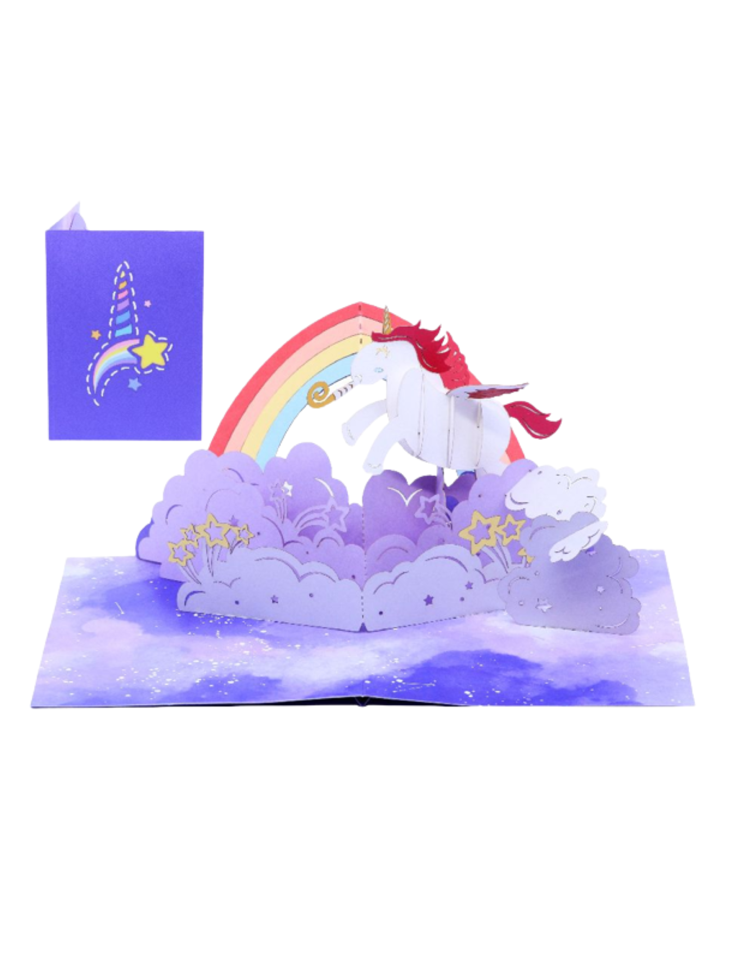 Origamo biglietto di auguri pop up unicorno KN147 HAPPY UNICORN ORIGAMO 