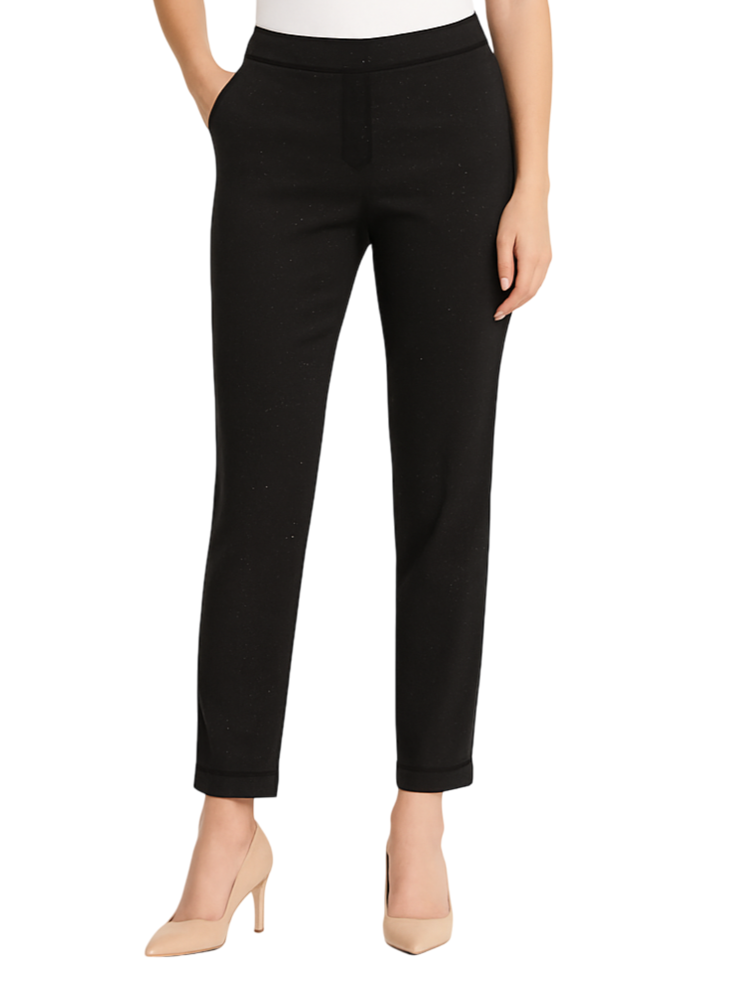 Lola by Sandro Ferrone pantaloni slim con strass nero L12YBFROBBYE NERO-NERO Lola BY S.FERRONE 
