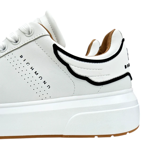 John Richmond sneakers uomo Action Leather in pelle bianco 31017 A John RICHMOND 