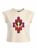County of Milan T-shirt bambina con stampa iconica panna