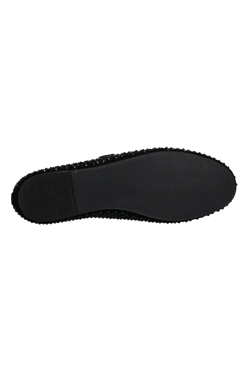 Kurt Geiger ballerine traforate Mayfair in suede con strass nero 2656300209 BLACK KURT GEIGER 