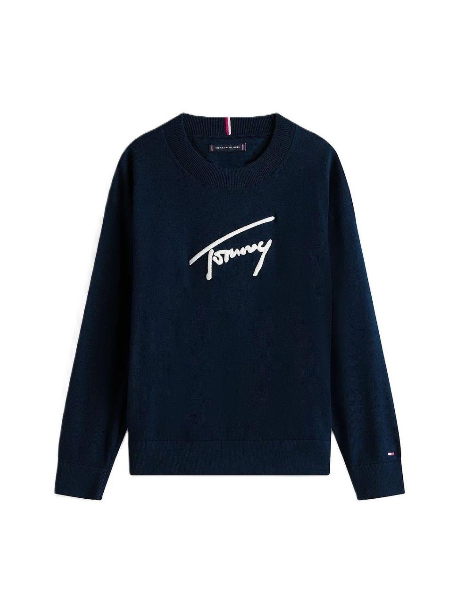 Tommy Hilfiger maglia bambino Varsity con logo blu KB0KB09974 C1G Tommy Hilfiger 