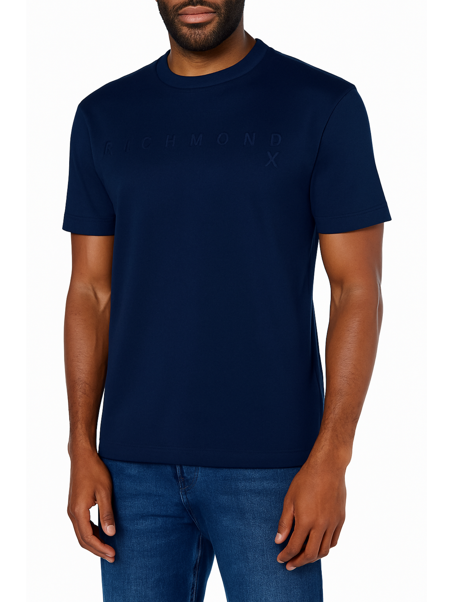 John Richmond T-shirt Patum manica corta blu UMA25046TS BLUE MEDVL John RICHMOND 