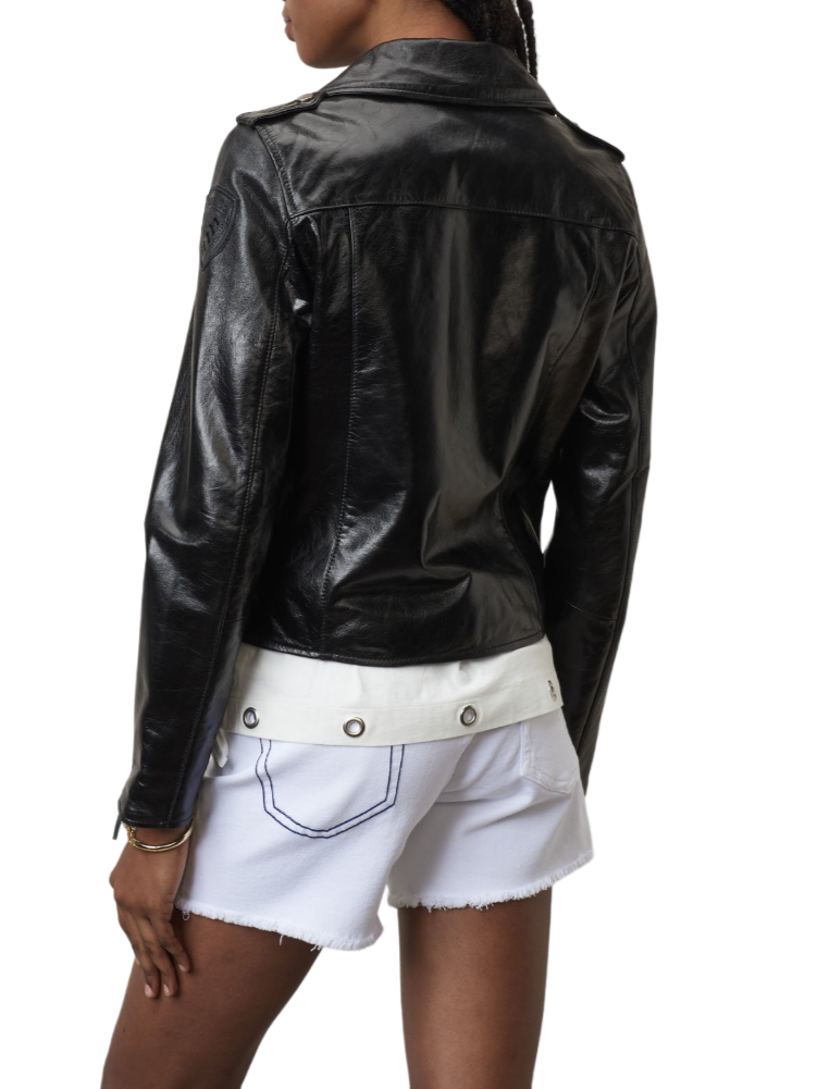 Blauer giubbino chiodo Naomi in pelle nero 24SBLDL02421-006859 999 BLAUER 