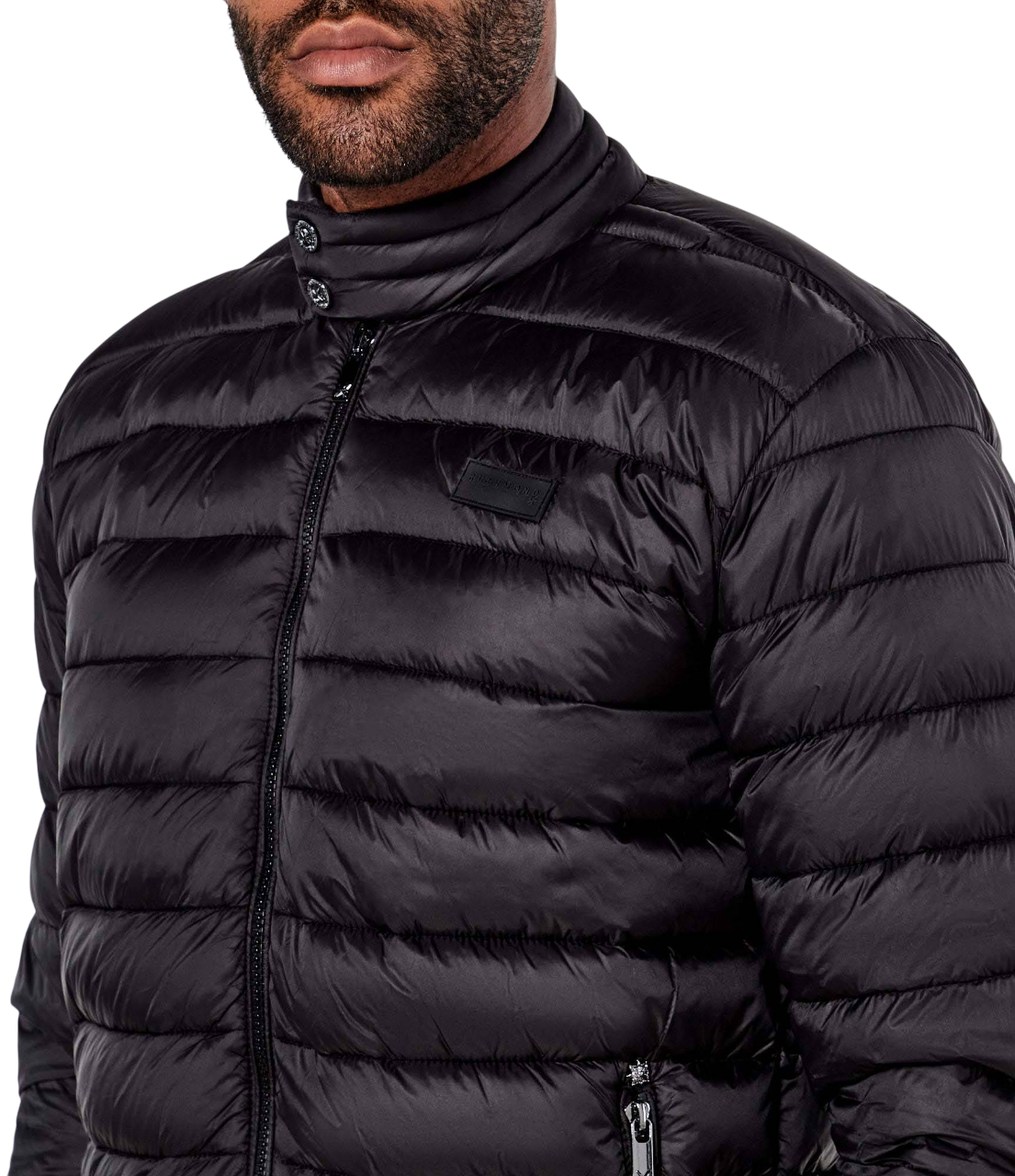 John Richmond giubbino imbottito trapuntato nero UMA25154PI BLACK John RICHMOND 