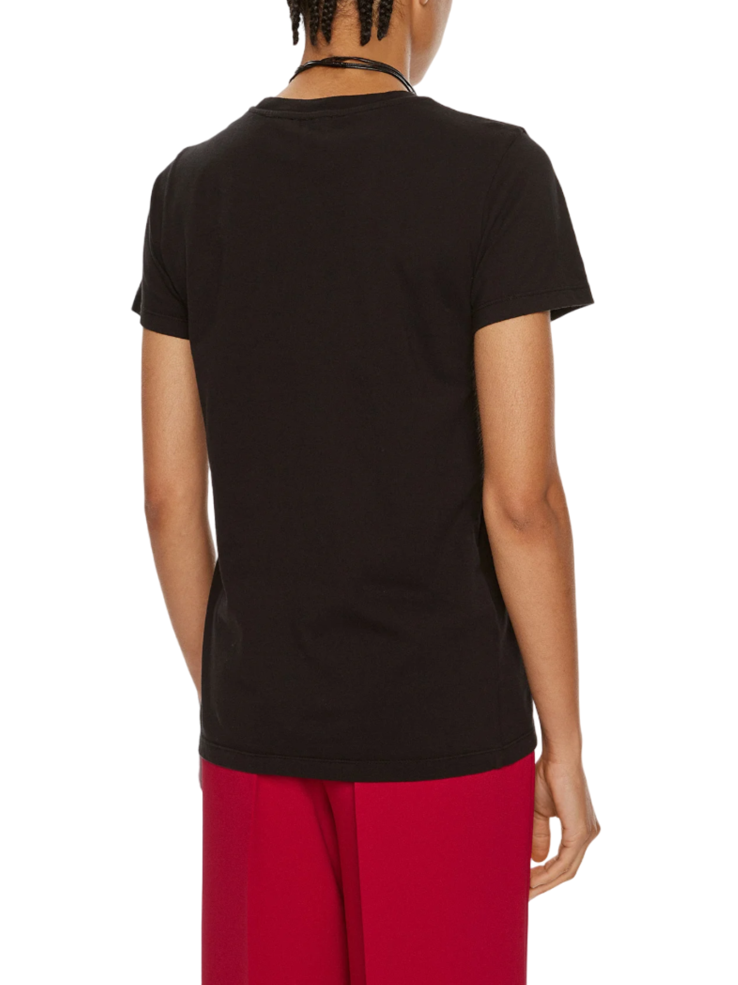 Pinko T-shirt manica corta Start con ricamo logo nero