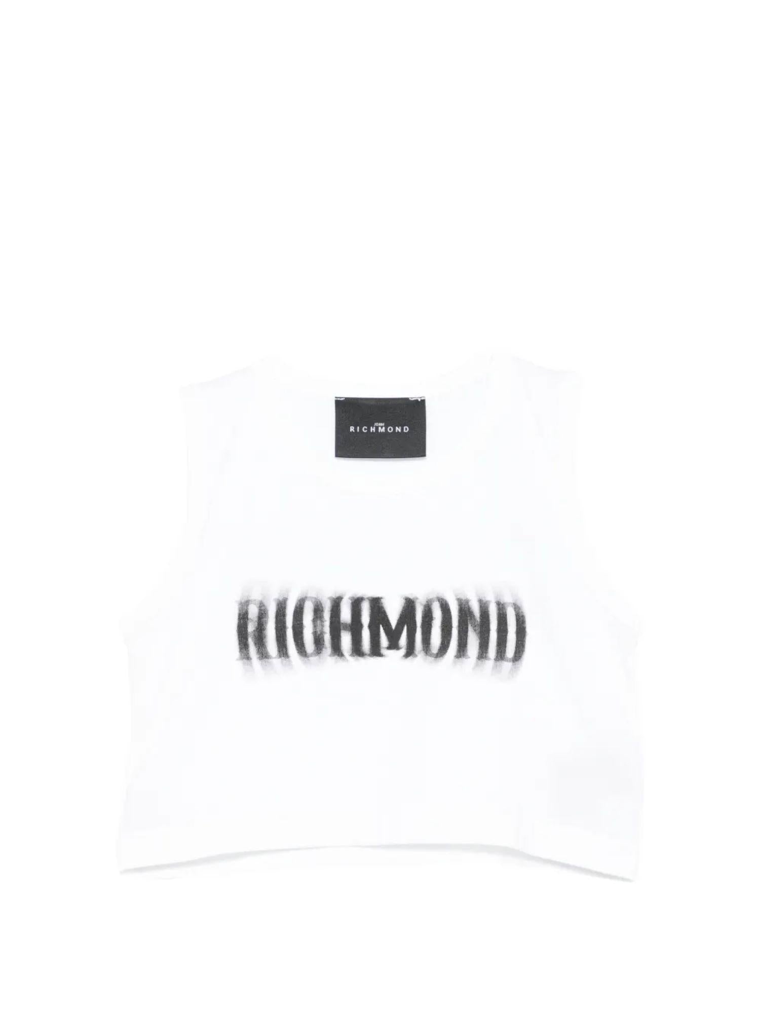 John Richmond canotta bambina Rotterdam con logo bianco RGP26058TO WHITE John RICHMOND 