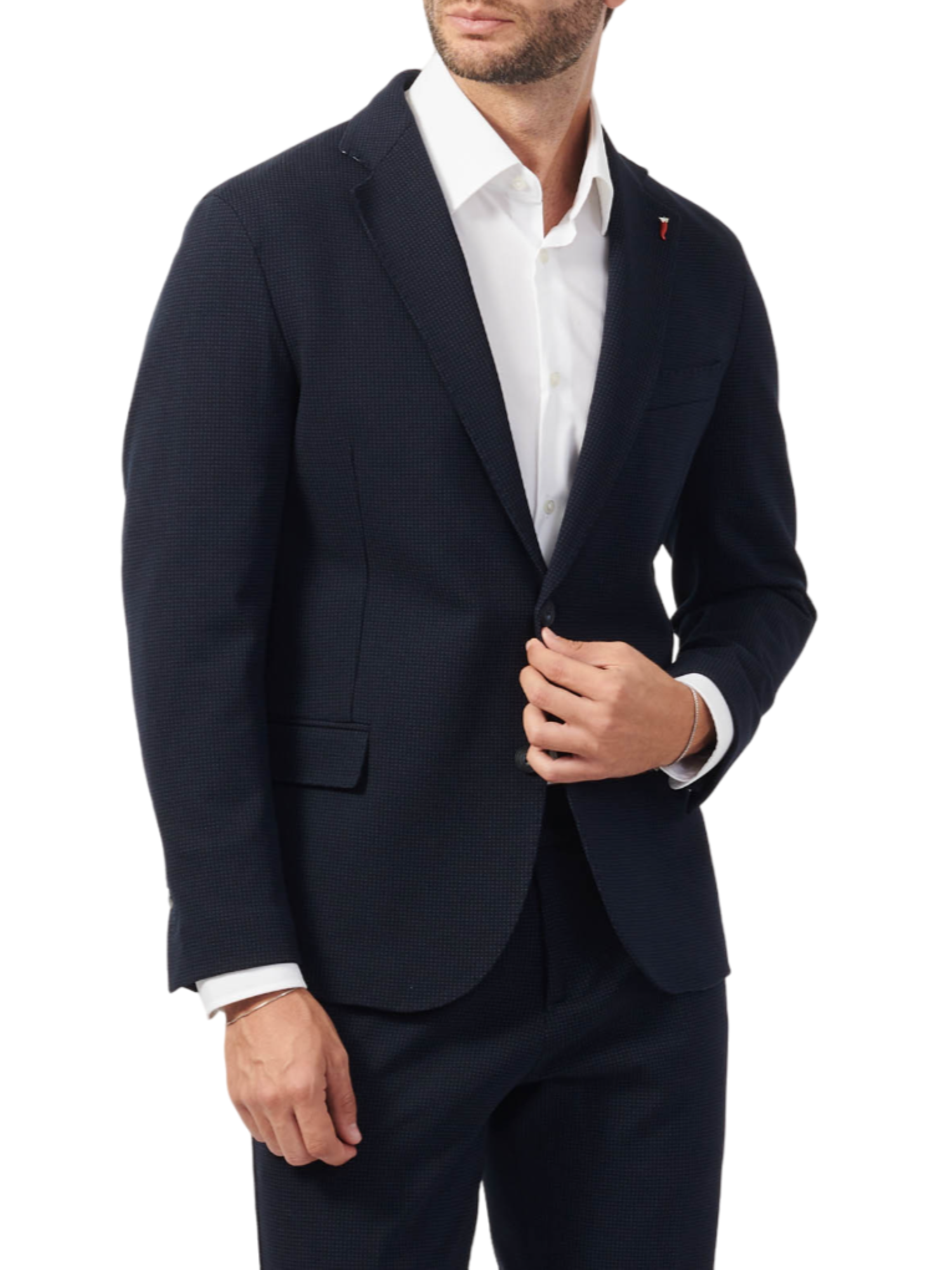 Mulish completo giacca monopetto e pantaloni con motivo puntinato nero ANDROMEDA-ABS990 NERO MULISH 