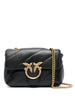 Pinko borsa Love Bag Puff Classic in pelle trapuntata nero oro