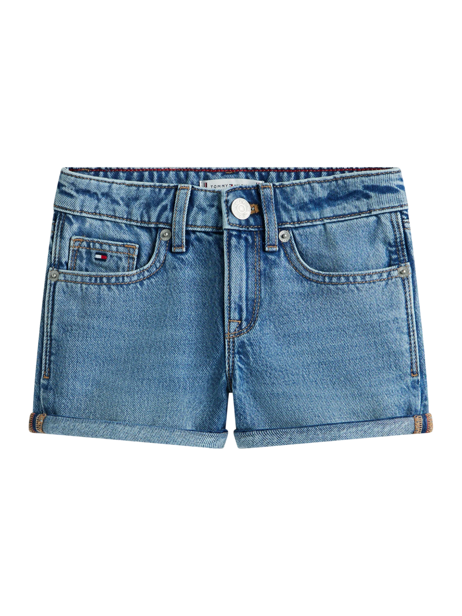 Tommy Hilfiger shorts bambina in denim lavaggio medio KG0KG09132 1A4 Tommy Hilfiger 
