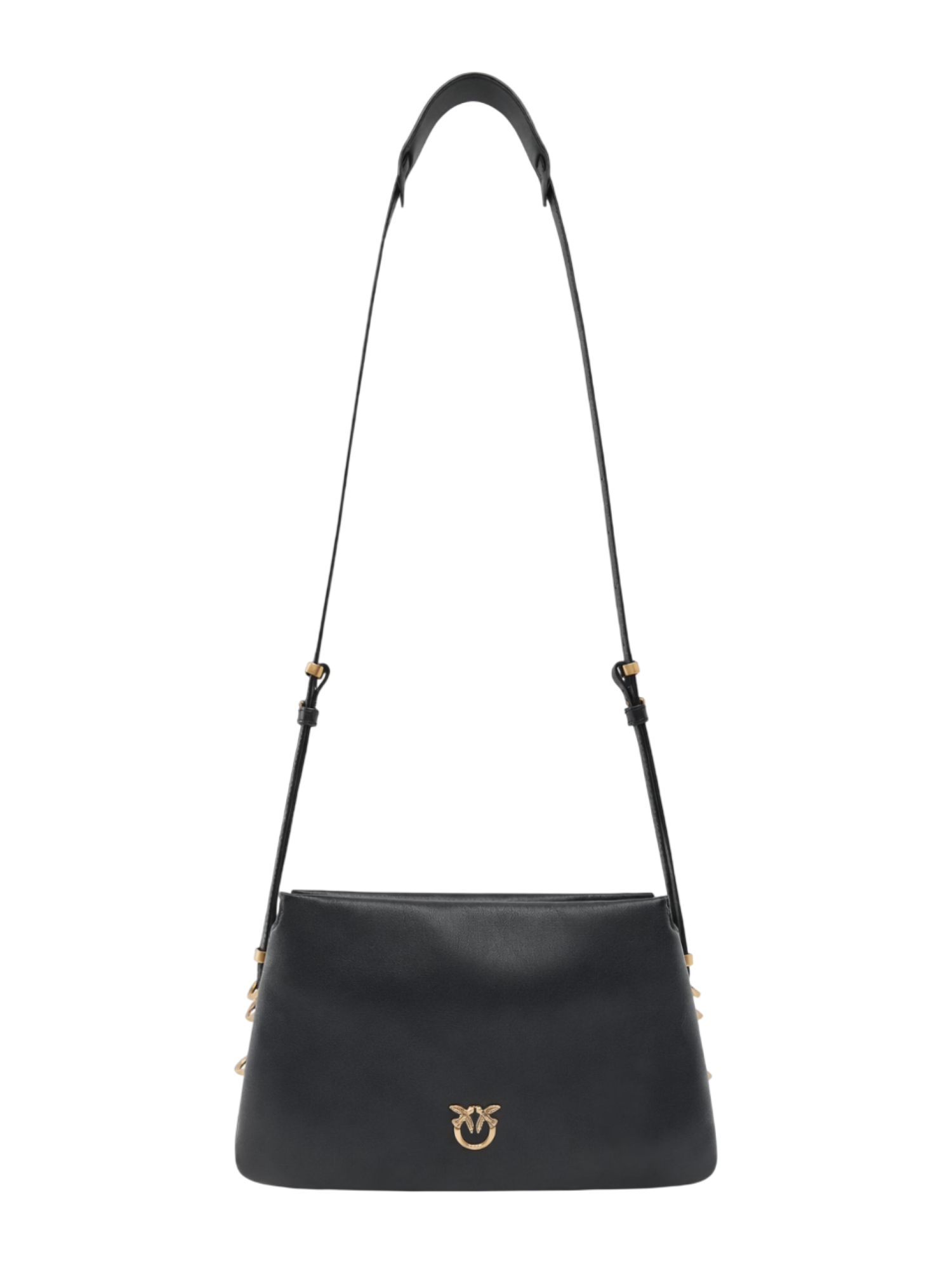 Pinko borsa a tracolla Triplet in pelle antracite oro 105161-A0QO I47Q PINKO 