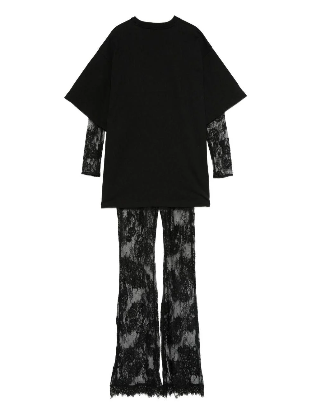 Pinko Kids tuta jumpsuit bambina con pizzo nero KFCM003CTV102 N000 PINKO KIDS 