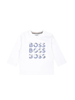 Boss T-shirt manica lunga in jersey bianco