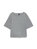 Vero Moda T-shirt manica corta in lurex grigio argento