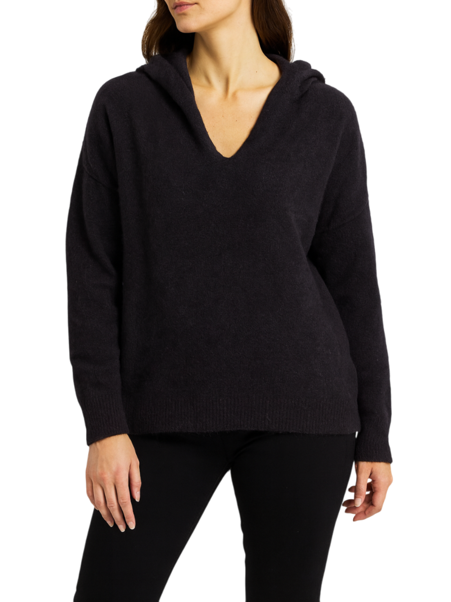 Marc Ellis maglia con cappuccio misto alpaca nero MRCM001 002 MARC ELLIS 