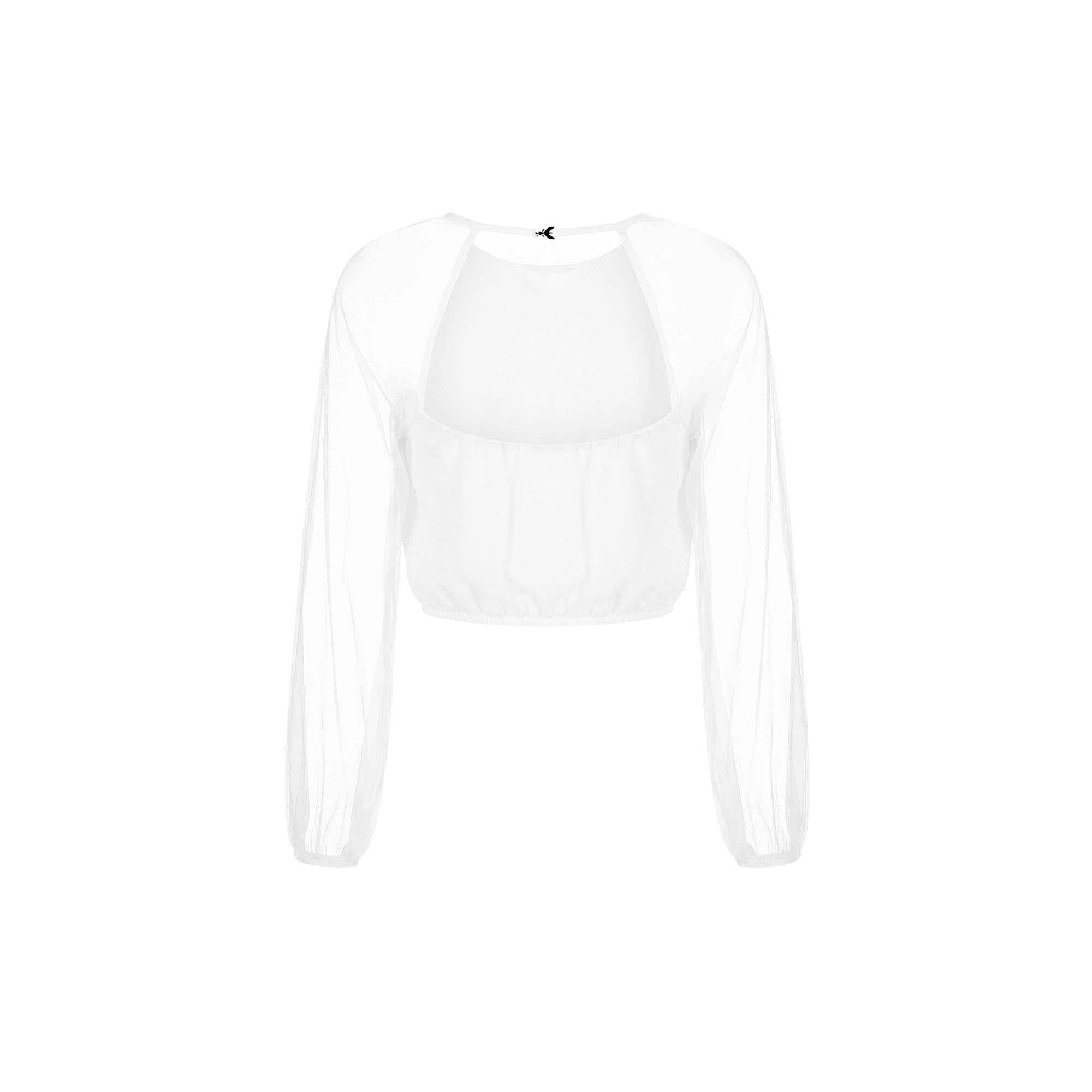 Patrizia Pepe blusa bambina in georgette panna 7C0276-A643 W146 PATRIZIA PEPE 