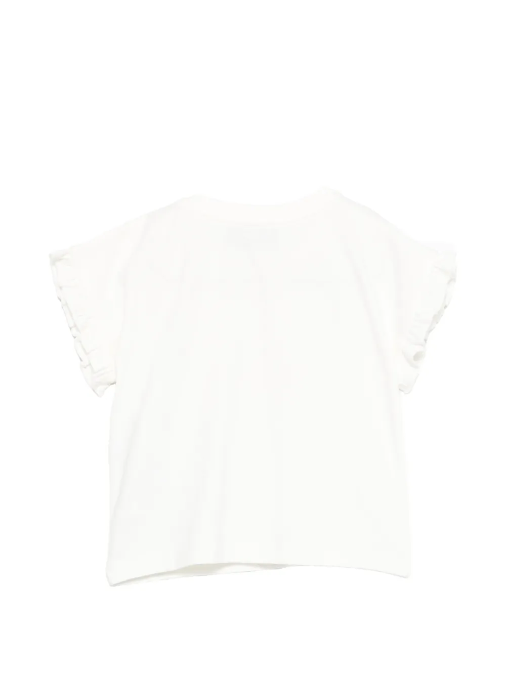 Moschino T-shirt manica corta con rouches stampa orsetto panna MDM03O-LBA00 10063 MOSCHINO 