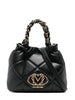 Love Moschino borsa a secchiello in ecopelle trapuntata nero