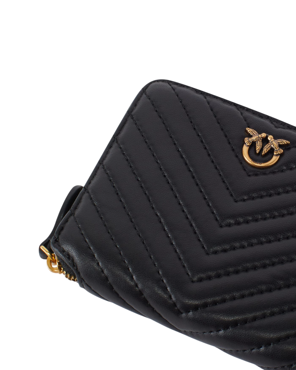 Pinko portafogli Taylor in pelle chevron nero 100249-A0GK Z99Q PINKO 