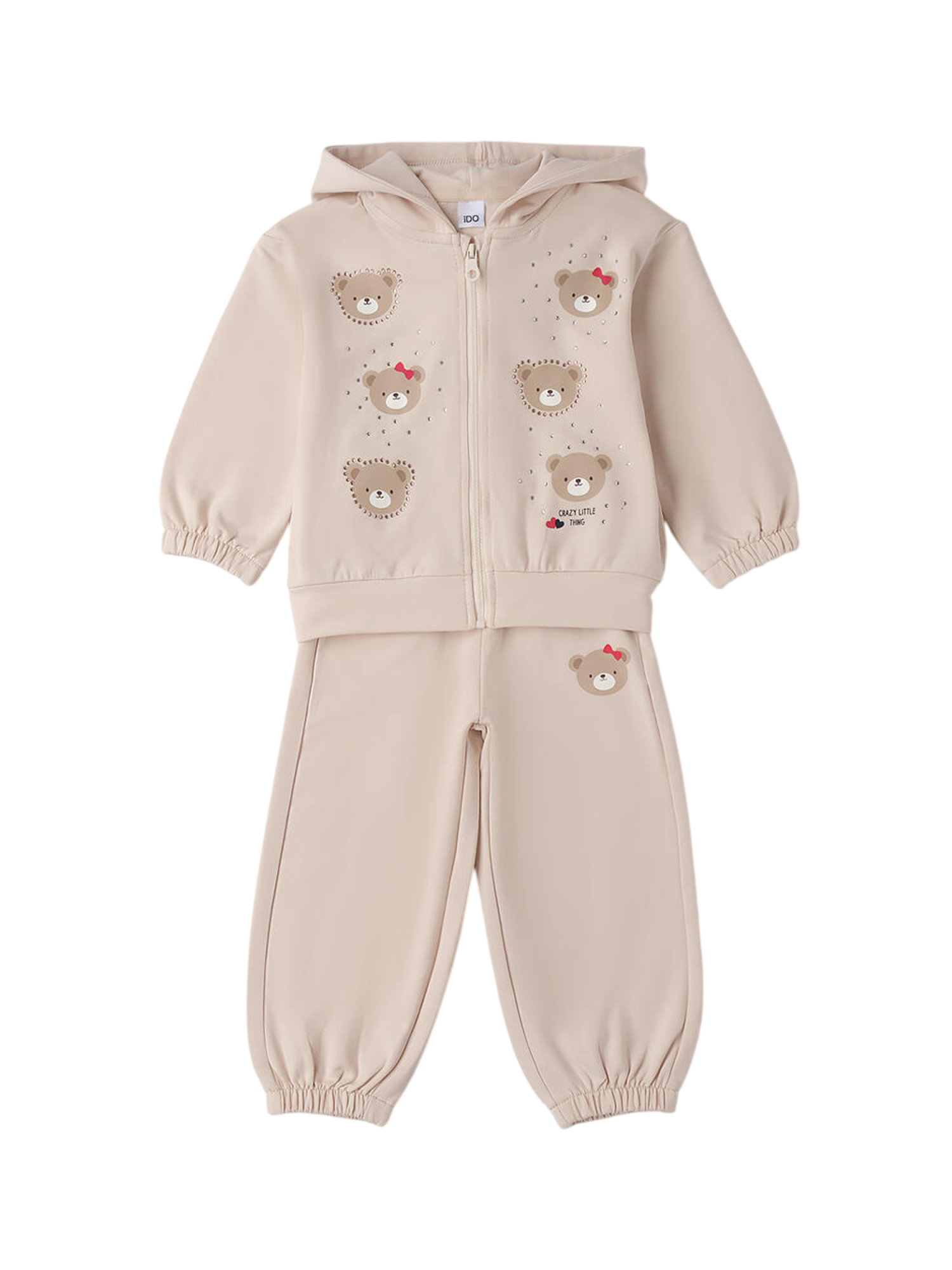 iDo tuta sportiva bambina con orsetti beige 4F336 2911 iDO 