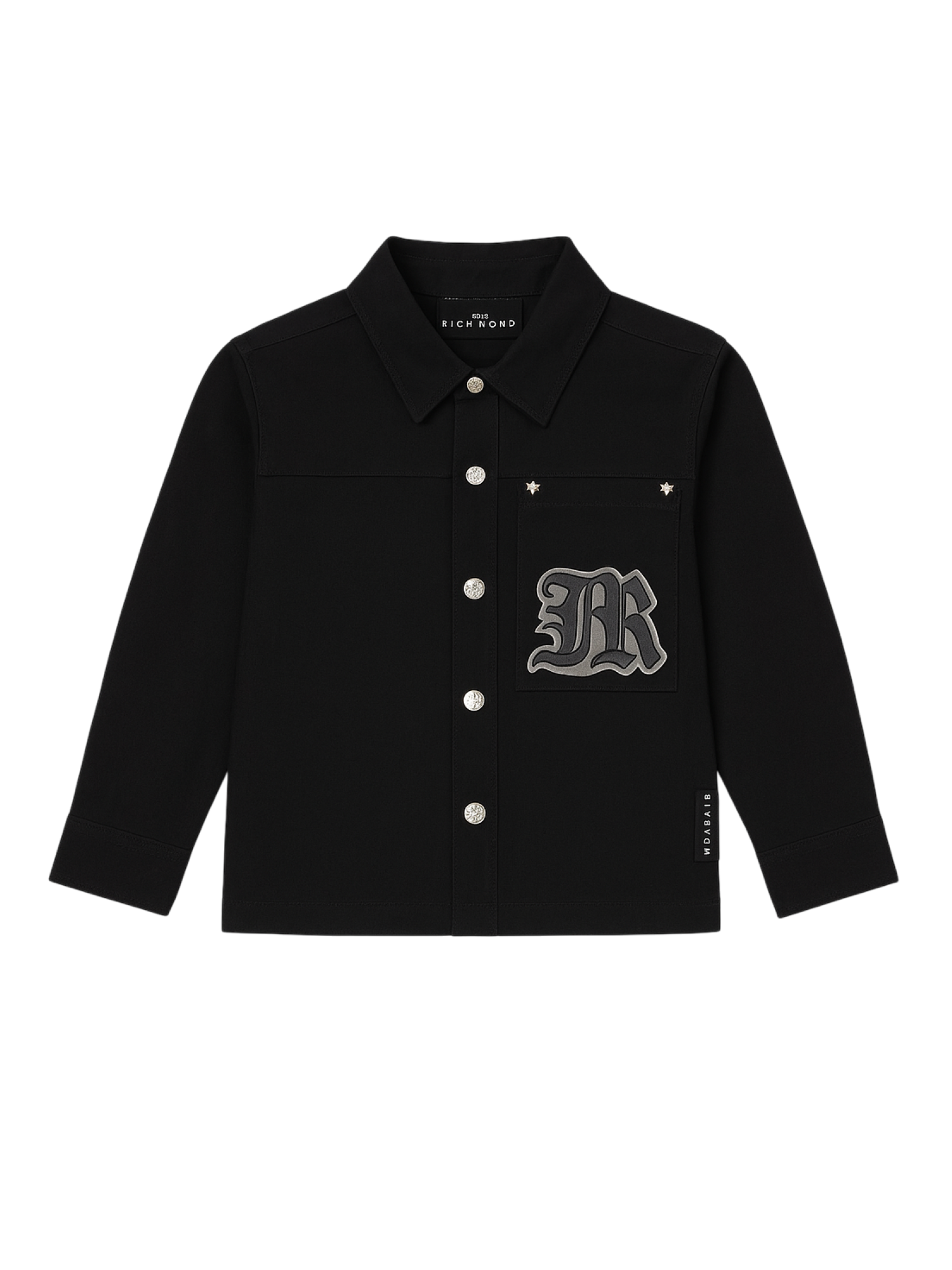 John Richmond camicia Maloca con patch logo nero RBA25056CA BLACK John RICHMOND 