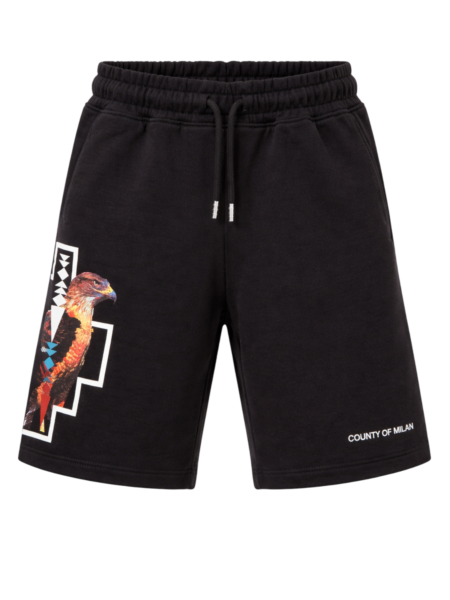 County of Milan bermuda bambino con stampa iconica nero S6CMJBBE049 110 COUNTY OF MILAN KIDS 
