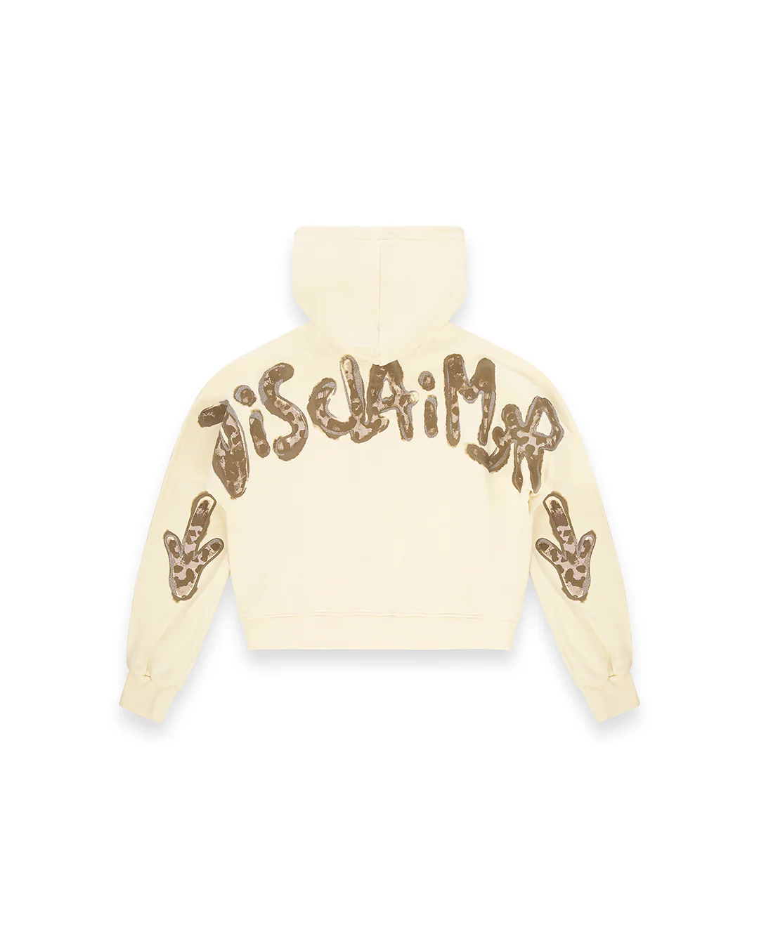 Disclaimer felpa crop con cappuccio color latte 55150 LATTE-ST.MACULATA DISCLAIMER 