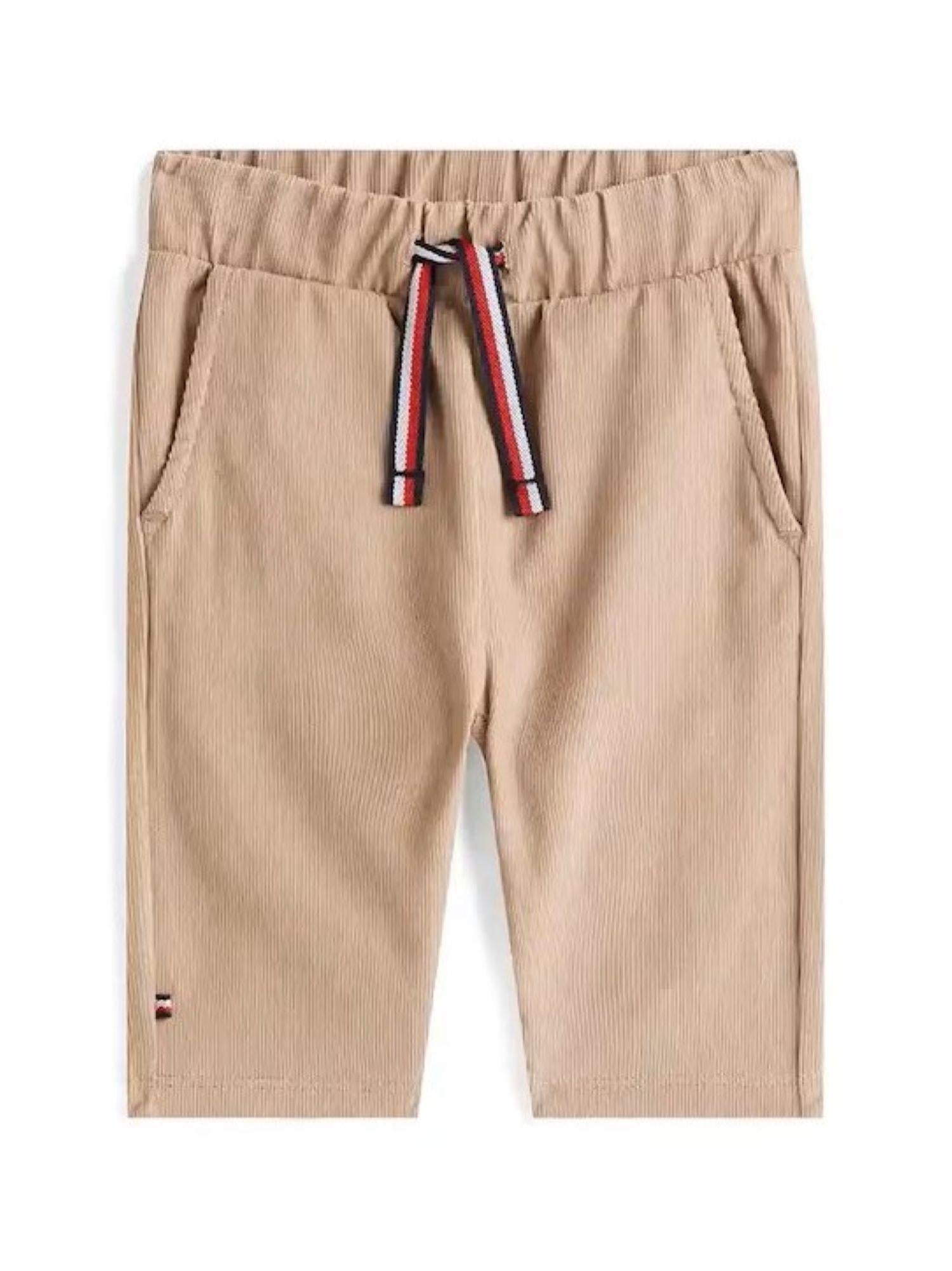 Tommy Hilfiger pantaloni neonato in cotone millerighe beige KN0KN02053 GUQ Tommy Hilfiger 