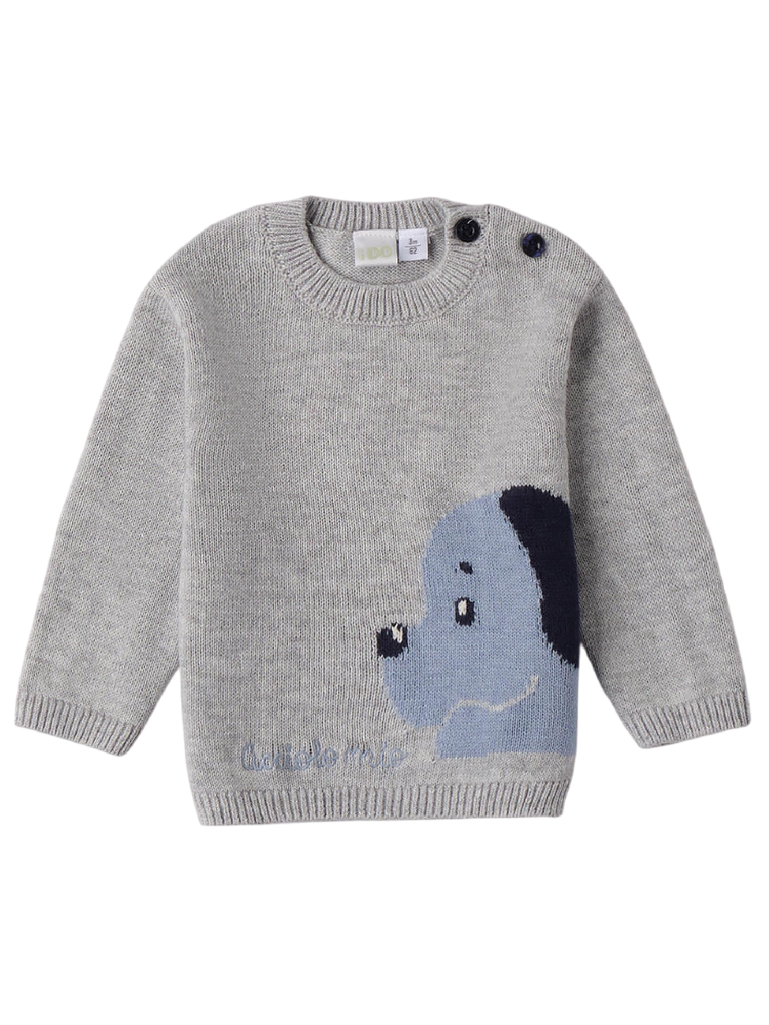 iDo maglia neonato con cagnolino grigio 4F059 8992 iDO 