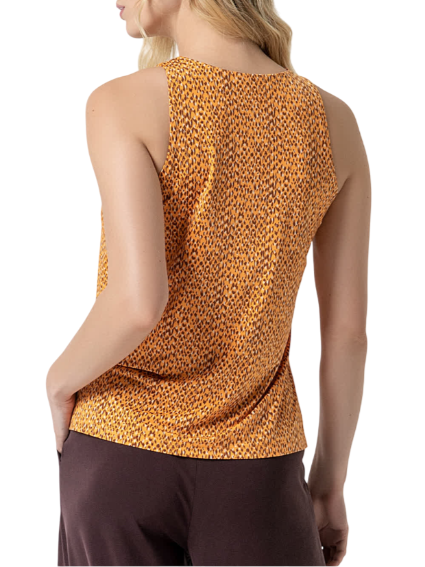 Surkana top smanicato in fantasia arancio 525ORLY013 10 SURKANA 