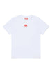 Diesel T-shirt manica corta con patch logato bianco