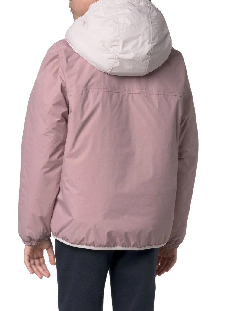 K-Way piumino bambina Le Vrai Claude con cappuccio rosa K7142TW C02 K-WAY 