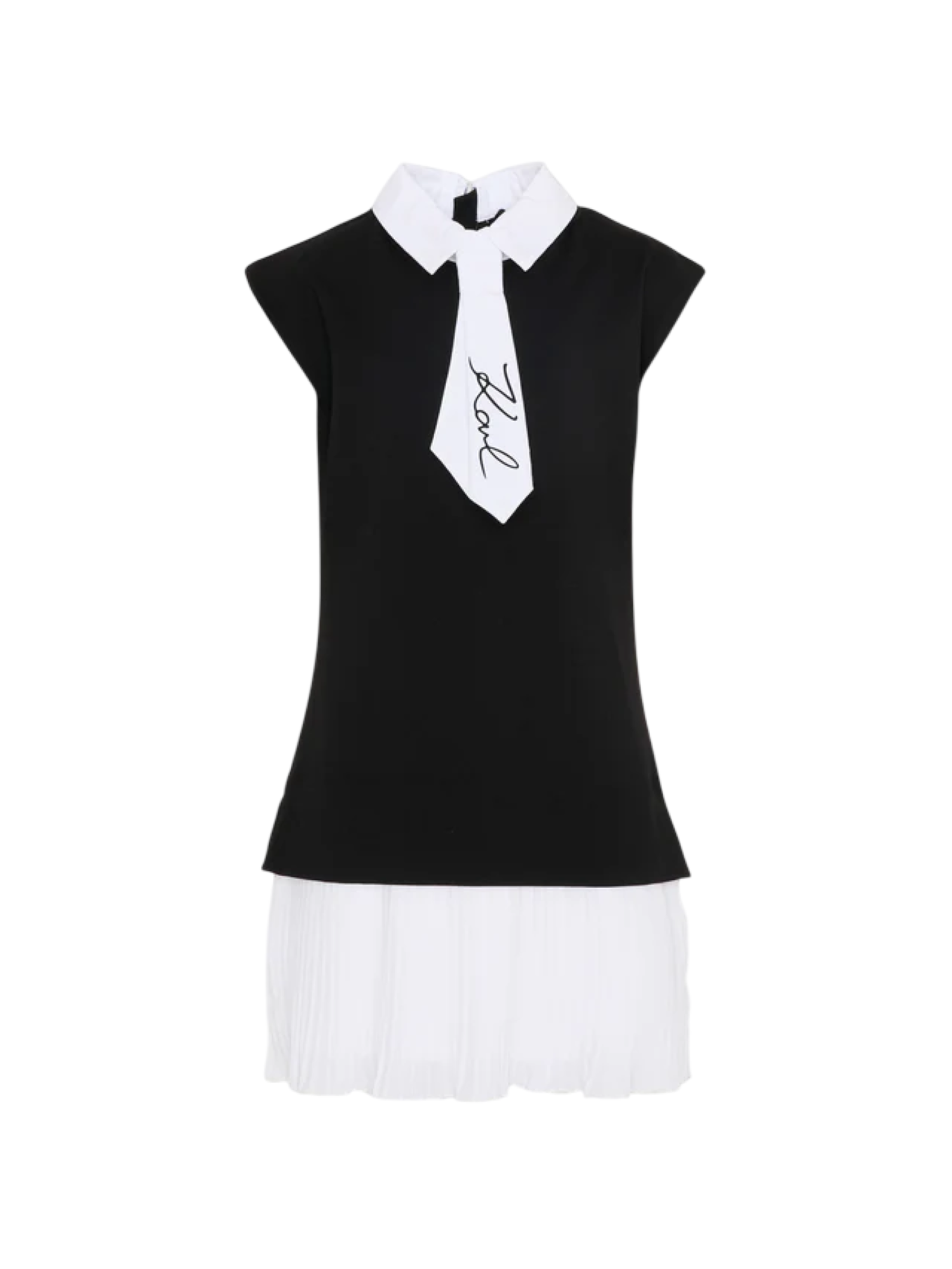 Karl Lagerfeld abito bambina con cravatta nero bianco Z31151 NERO BIANCO KARL LAGERFELD KIDS 