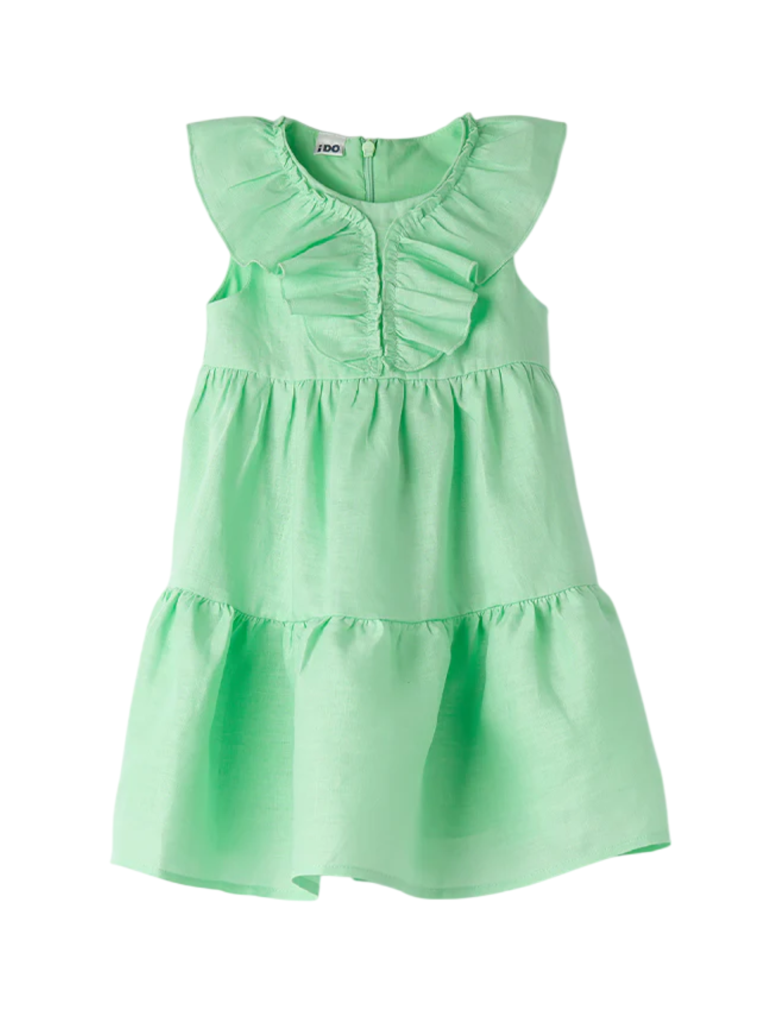 iDo abito con balze e rouches verde 4B490 5021 iDO 