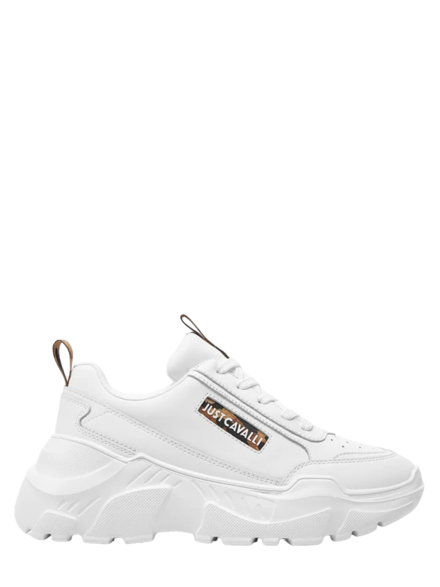 Just Cavalli sneakers in pelle fondo Casper con logo bianco 77RA3SL4-ZPA71 003 JUST CAVALLI 