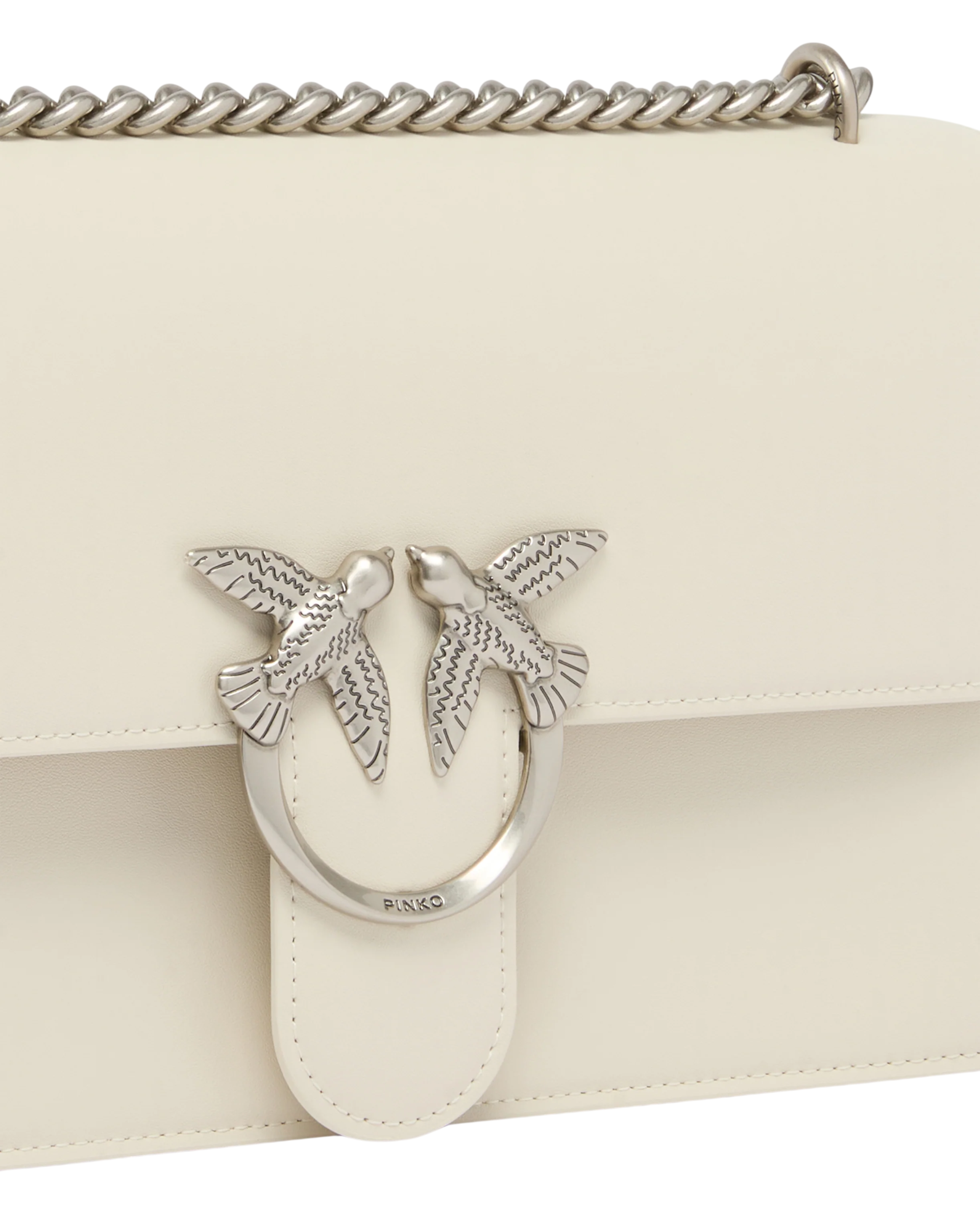 Pinko borsa Love Bag Classic One Simply in pelle bianco latte oro 100941-A0F1 Z14O PINKO 