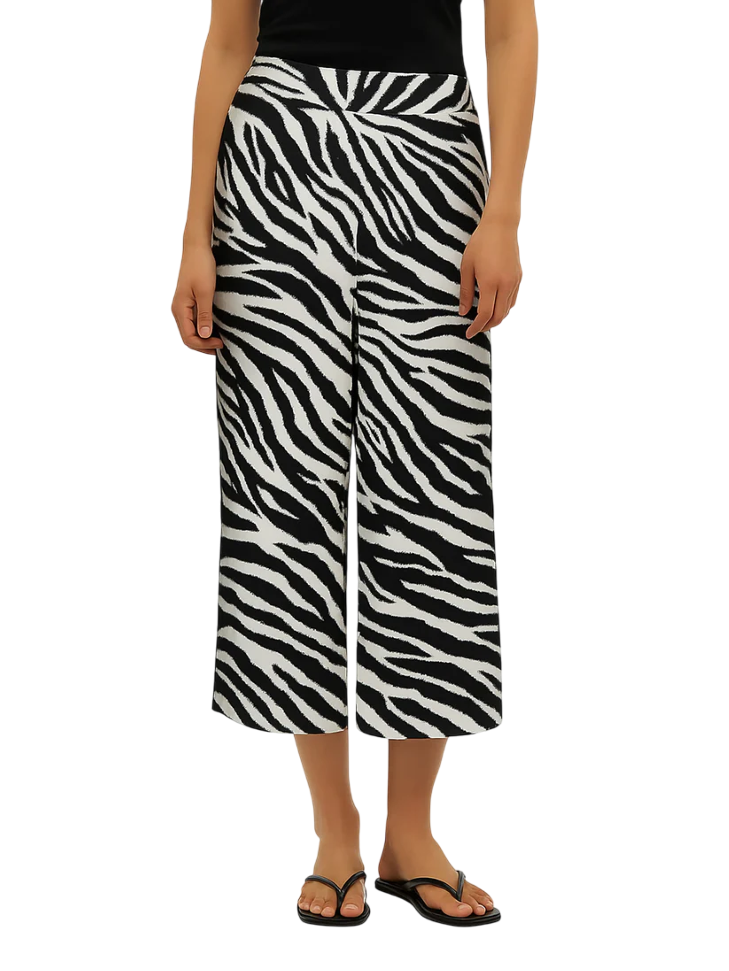 Vero Moda pantaloni crop in fantasia zebrata bianco nero 10308013 BIRCH-ZEBRA VERO MODA 