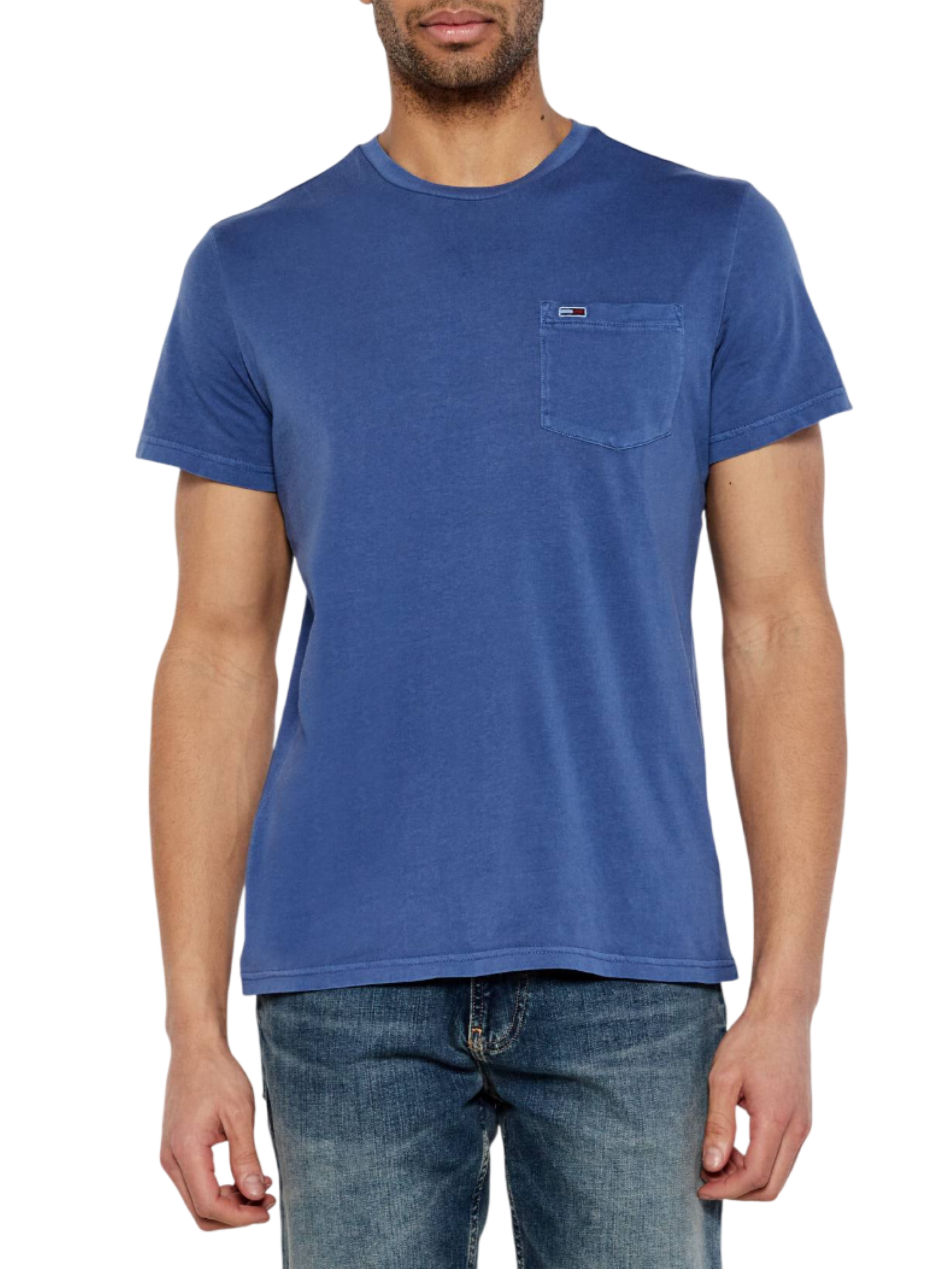 Tommy Hilfiger T-shirt manica corta con taschino blu DM0DM20332 C6E Tommy Jeans 