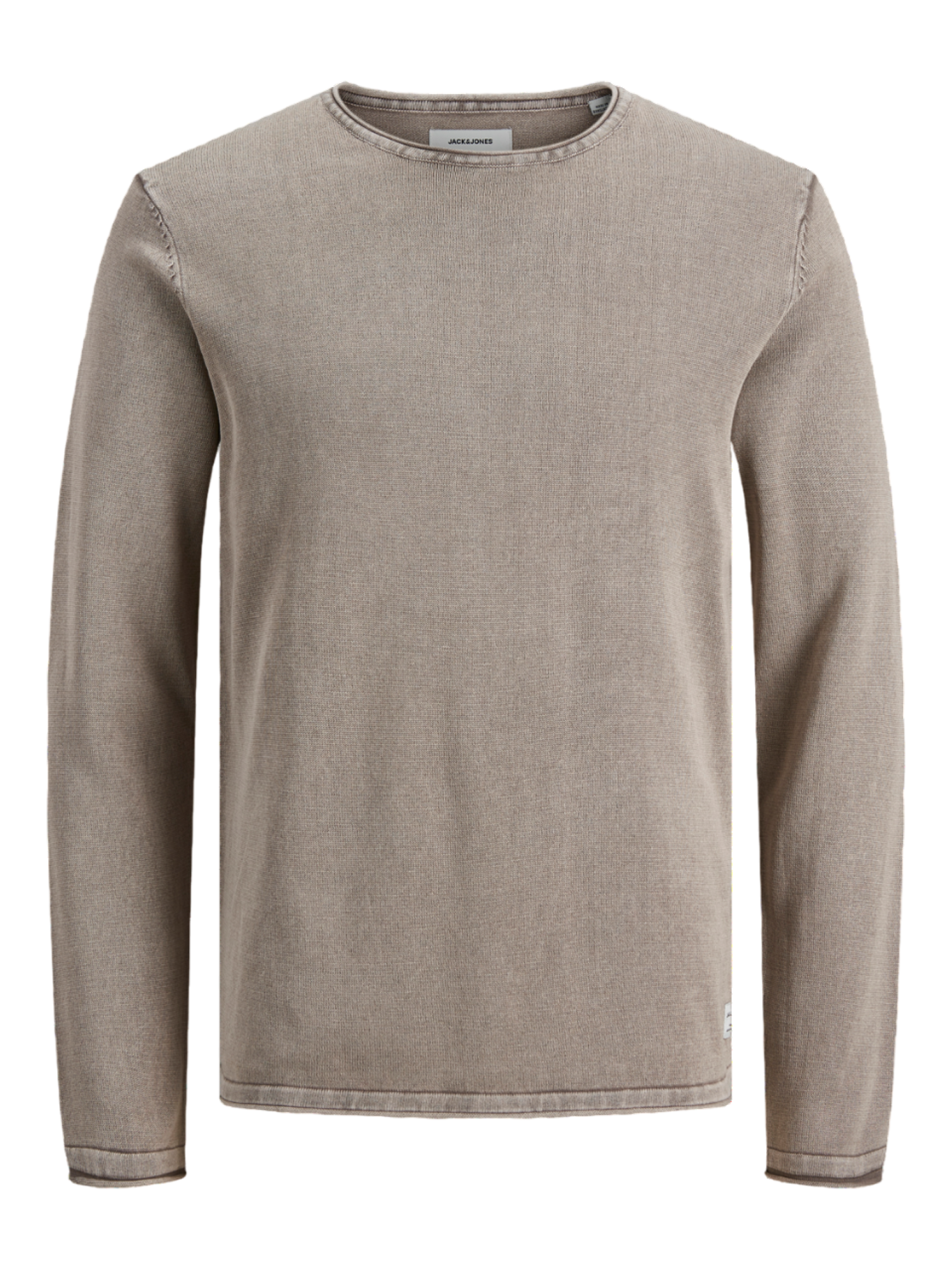 Jack&Jones maglia girocollo in cotone tortora 12174001 CROCKERY JACK&JONES 