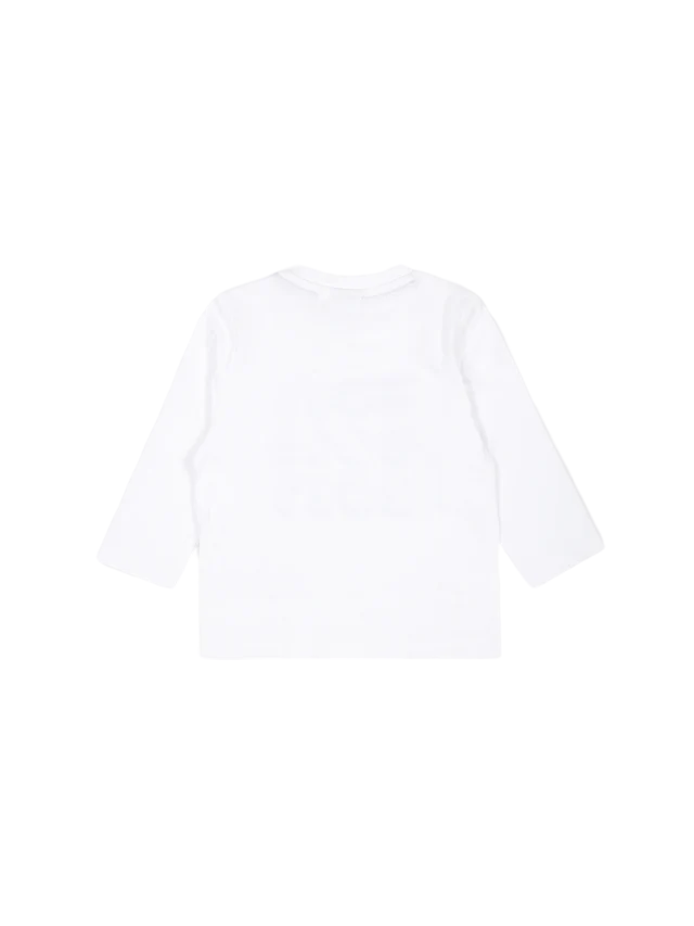 Boss T-shirt manica lunga in jersey bianco