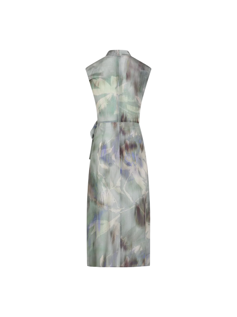 Sandro Ferrone abito midi smanicato in fantasia multicolor verde S23XBEBOLLINO ARGILLA Sandro FERRONE 