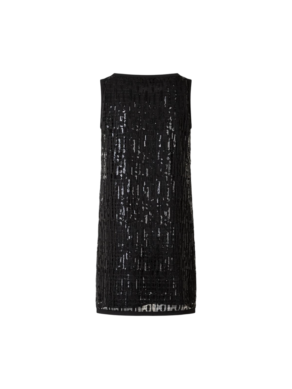 Sandro Ferrone abito corto Lace in macramè con paillettes nero