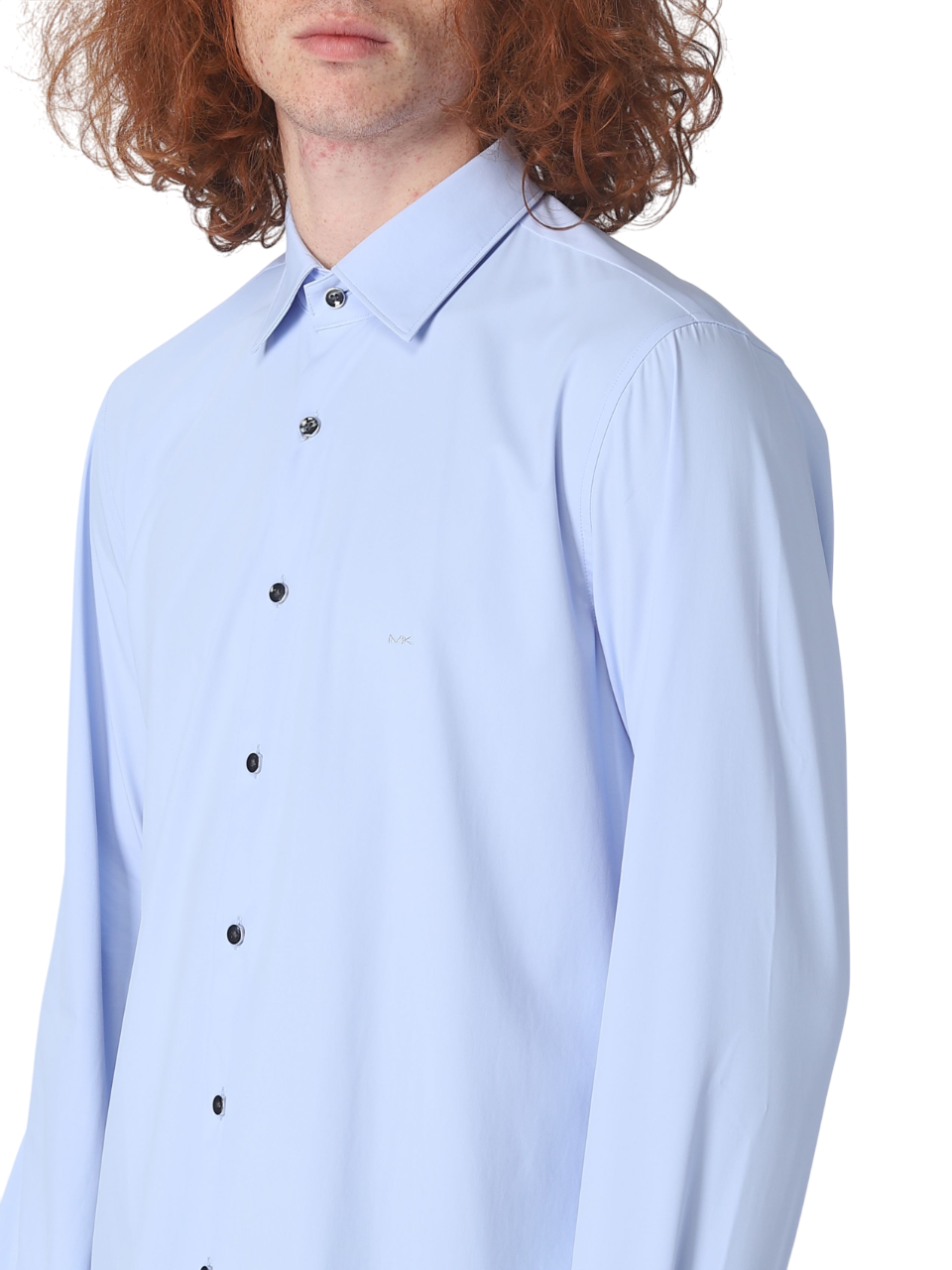 Michael Kors Camicia slim fit Performance in nylon stretch celeste MD0MD91399 M453 MICHAEL KORS 