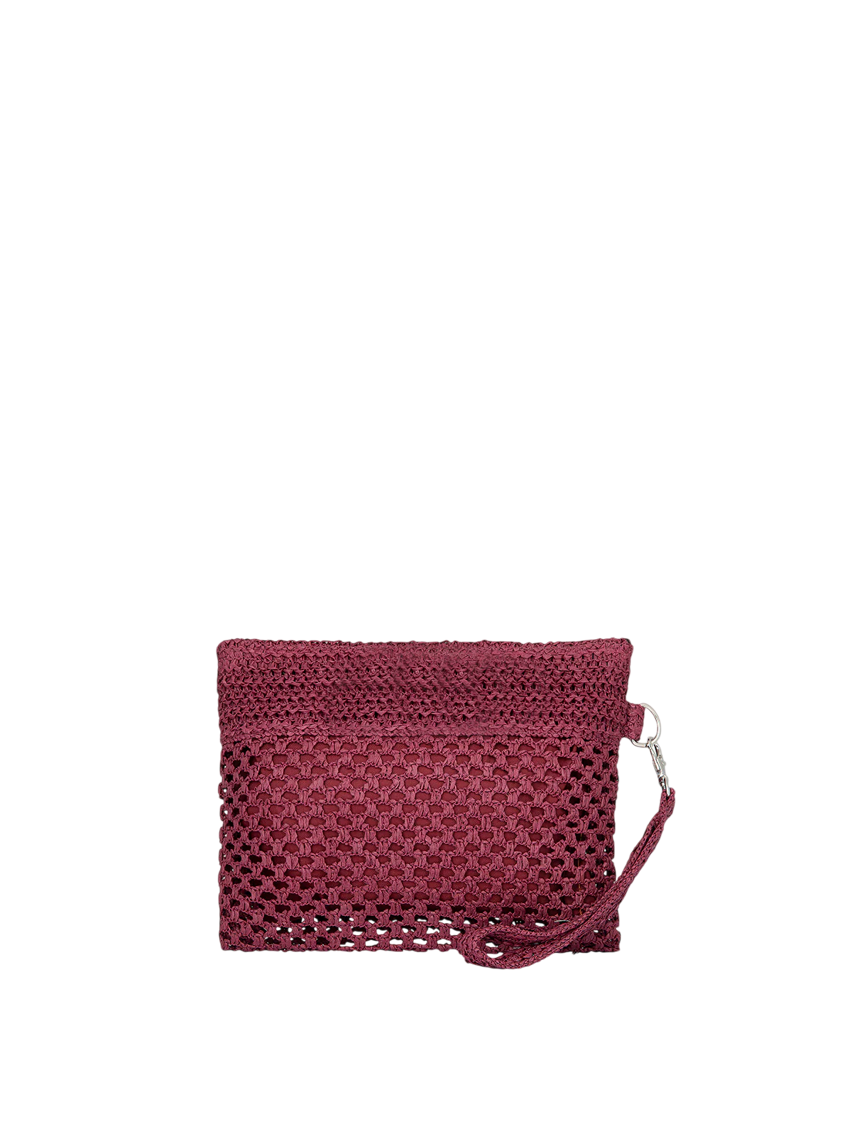 Me Fui pochette donna in rafia crochet prugna MA26-SW0055 PL ME FUI 