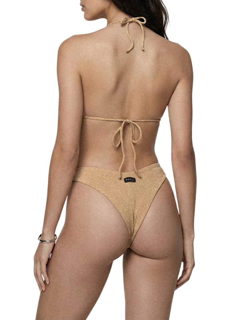 Me Fui bikini top triangolo donna lurex oro MF26-SW0260 GD ME FUI 