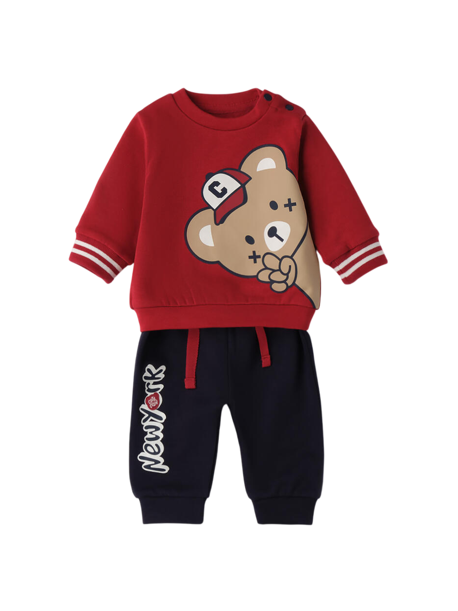 iDo completo neonato felpa e pantalone rosso blu 4F009 2259 iDO 