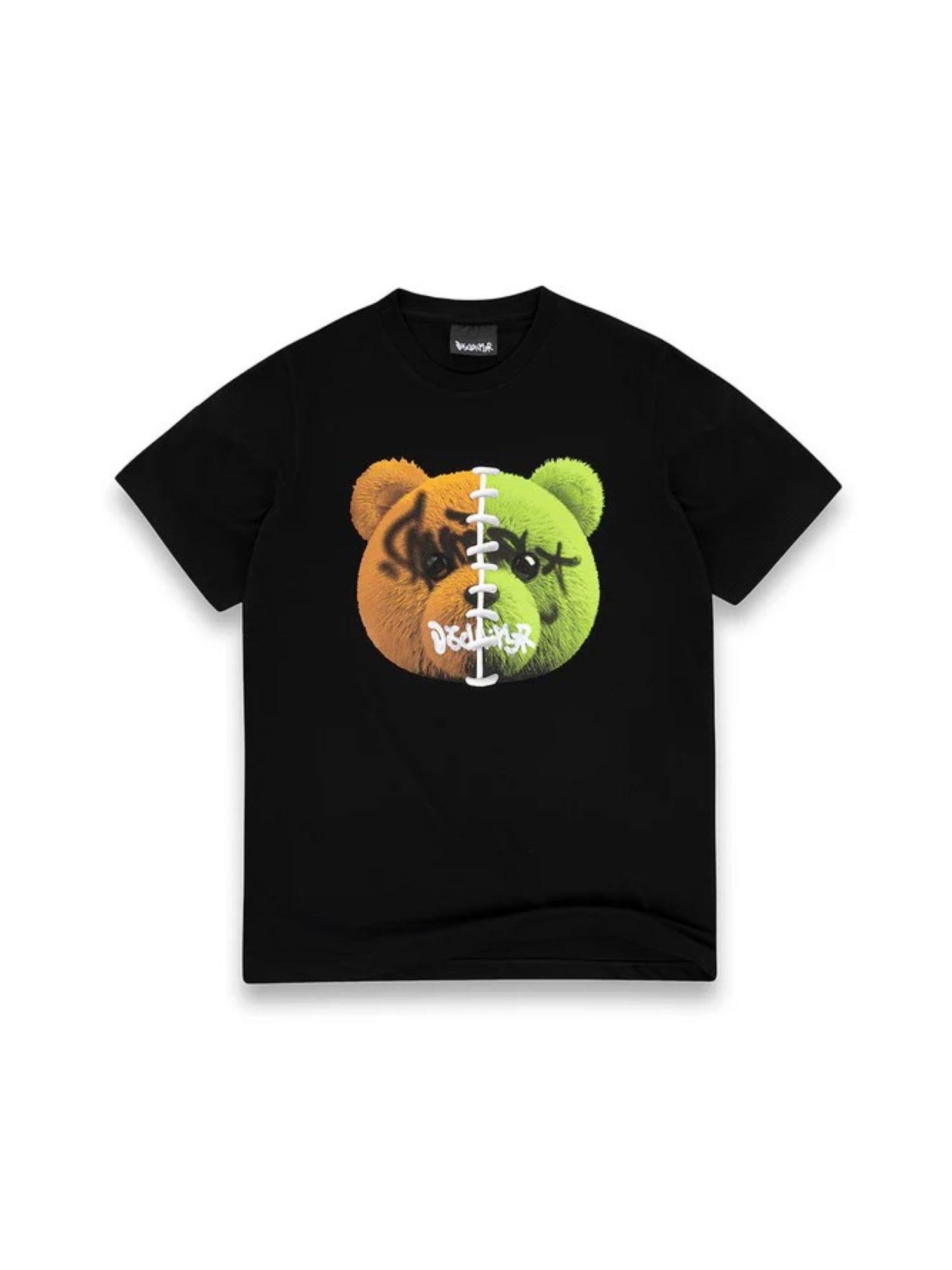 Disclaimer T-shirt uomo manica corta stampa orsetto nero 55532 NERO DISCLAIMER 