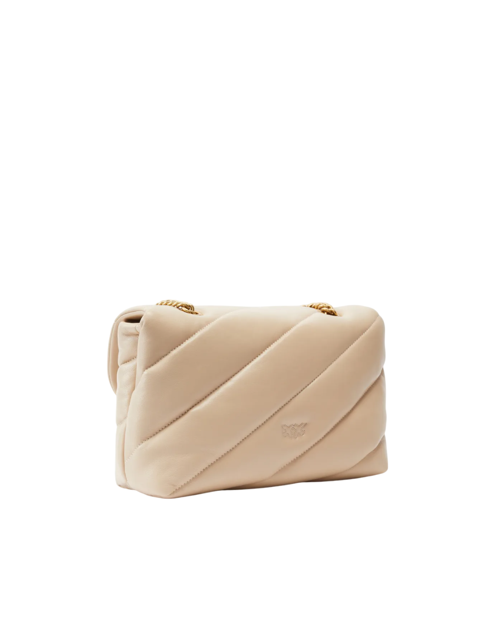 Pinko borsa Love Bag Classic Puff in pelle beige oro 100038-A0F2 C50Q PINKO 