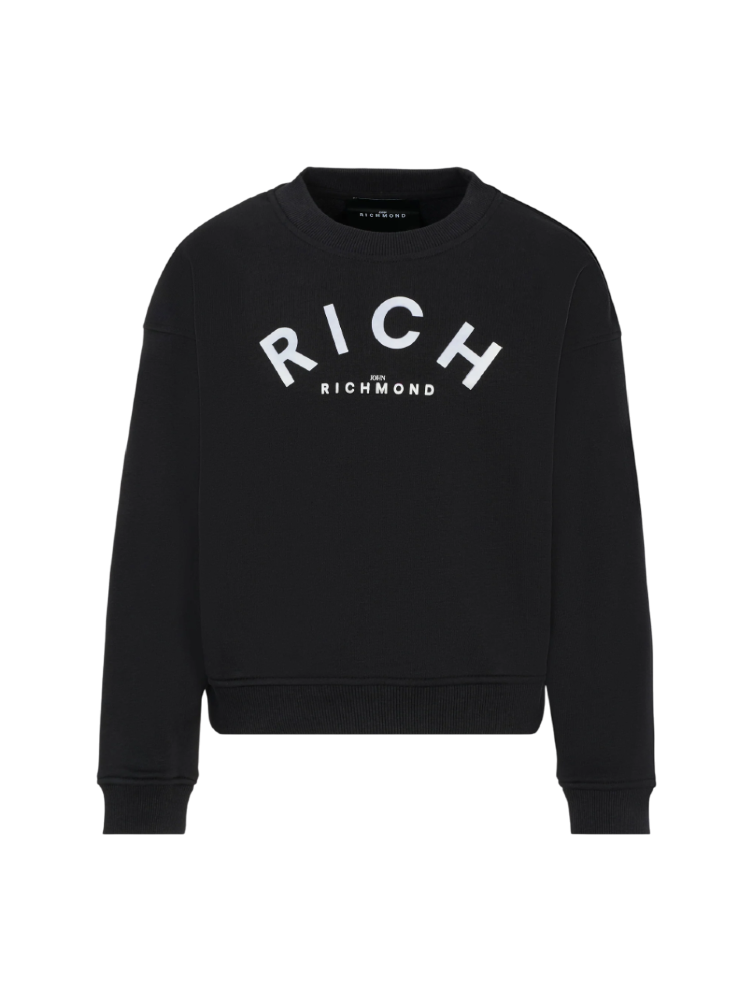 John Richmond felpa bambino con logo nero RBA25237FE BLACK John RICHMOND 